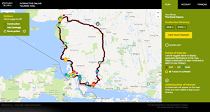 Grand Algoma Motorcycle Tour on Ontario GoTour Interactive Trip Planner